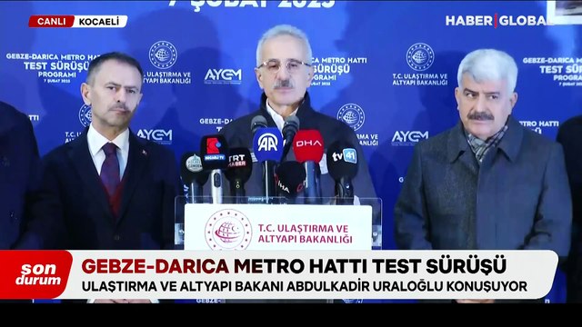 Gebze- Darıca metro hattı test sürüşü