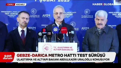 Gebze- Darıca metro hattı test sürüşü