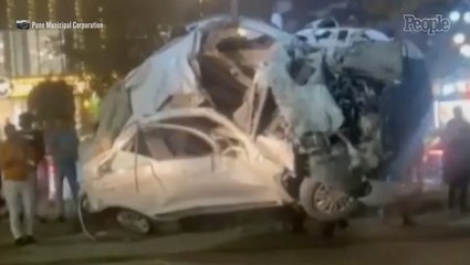 8 People Dead, At Least 20 Injured After Car Sandwiched Between 2 Trucks Explodes on Busy Highway