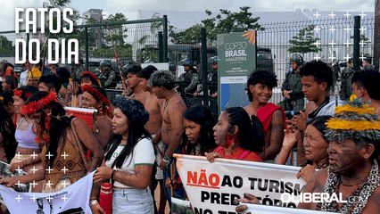 Ato de indígenas Munduruku bloqueia temporariamente entrada na Blue Zone, na COP 30, nesta sexta