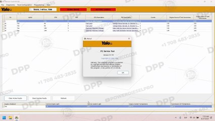 EXPLORING YALE PC SERVICE TOOL 5.5.18 ORIGINAL ACTIVATION ON DIESEL POWER PRO