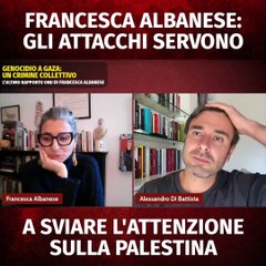 Di Battista - Francesca Albanese: gli attacchi servono a sviare l'attenzione sulla Palestina (14.11.25)