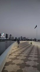 beautiful view of flag island 🏝️🏝️🏝️🏖️ and bouhaira new corniche in sharjah united Arab Emirates