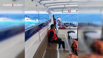 Phuket Adası’ndaki turist teknesinin alabora olduğu anların görüntüsü ortaya çıktı