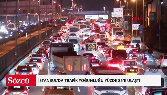 İstanbul'da trafik yoğunluğu yüzde 85'e ulaştı