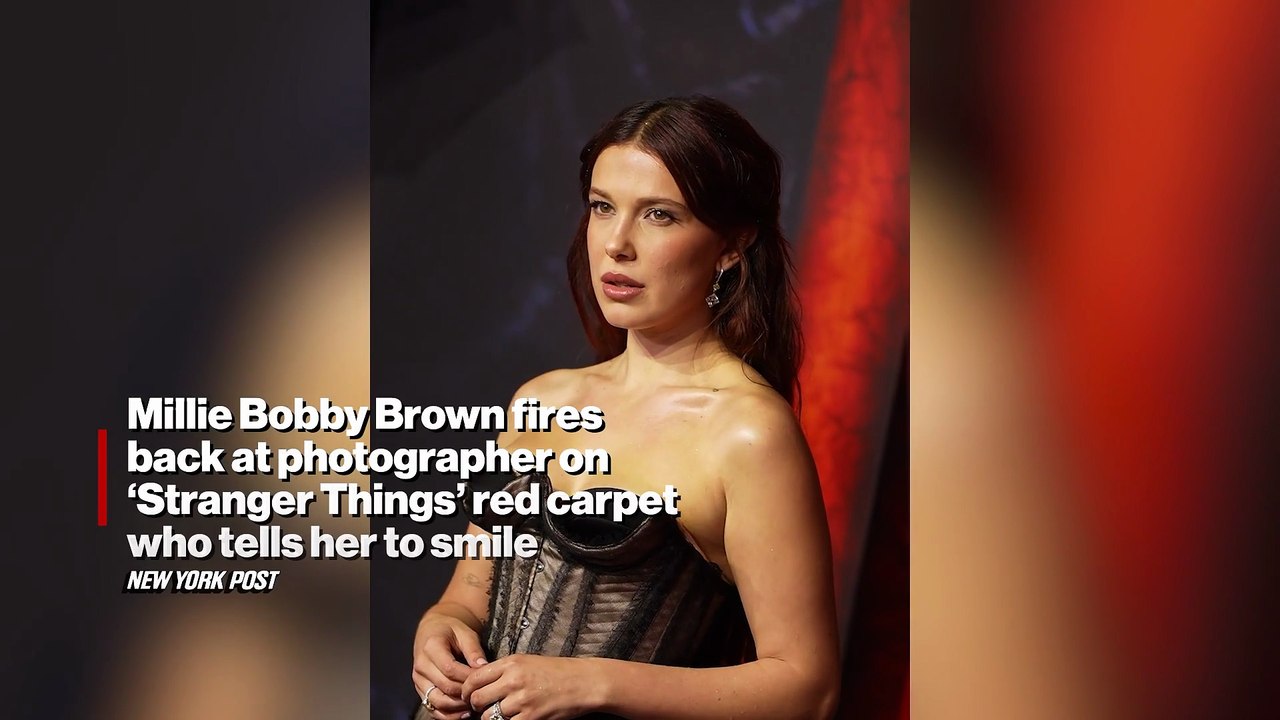 Millie Bobby Brown fires back at photographer on 'Stranger Things' red carpet who tells her to smile