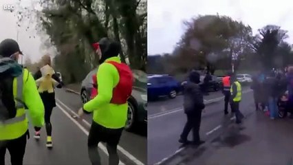 Watch: Sara Cox crosses finish line after gruelling 135-mile run for Children in Need