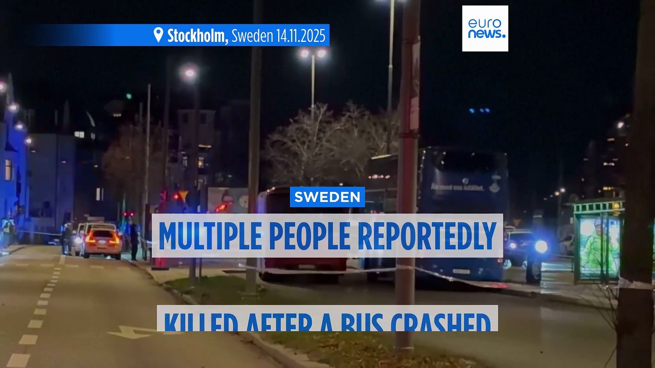Several killed and injured after bus crashes into bus shelter in Sweden, police say