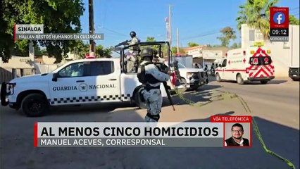 Culiacán: hallan restos humanos y registran al menos 5 homicidios