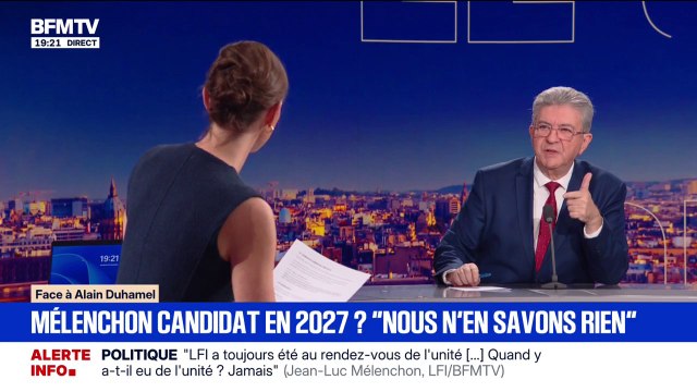 Candidature de Jean-Luc Mélenchon pour la présidentielle de 2027: le fondateur de LFI, déclare qu'il en sait rien