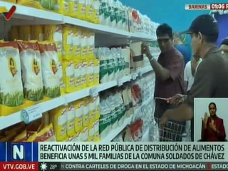 Reactivación de la red pública de alimentos beneficia a 5 mil familias en el edo. Barinas