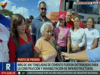 Comunidades de Nueva Esparta fueron beneficiadas con la adquisición de más de 17 mil sacos de cemento