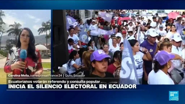 Comienza el silencio electoral en Ecuador de cara al referendo y consulta popular