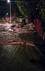Wall collapse at Pen-y-Pound, Abergavenny