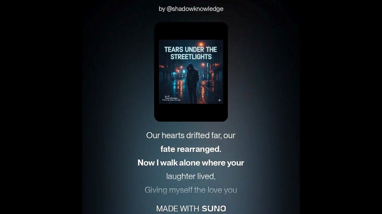 TEARS UNDER THE STREETLIGHTS – Shadow Knowledge (Official Music Video)
