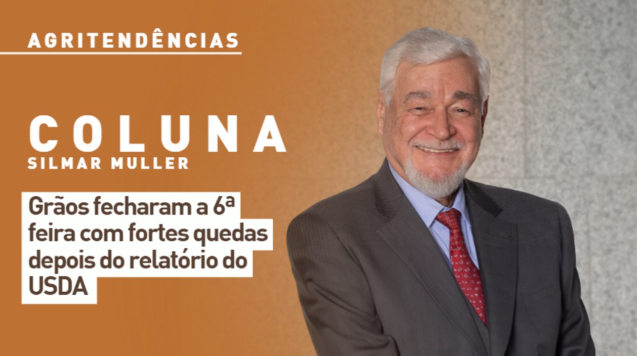Grãos fecharam a 6ª feira com fortes quedas depois do relatório do USDA