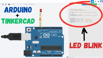 TinkerCAD & Arduino - Simple LED Blink Project