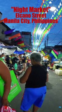 Night Market on Elcano Street in Manila City, Philippines