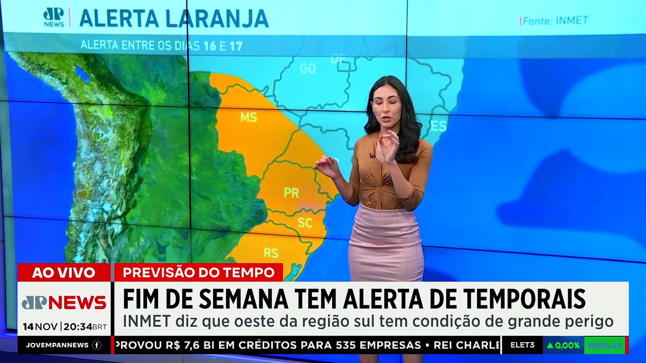 Previsão do Tempo: Chuva forte e risco de temporais para São Paulo e Rio de Janeiro