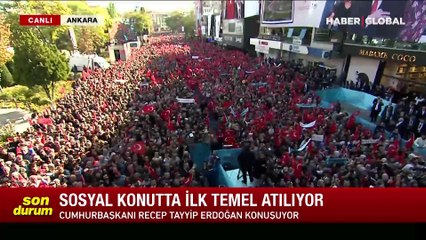 Sosyal konutta ilk temeller atıldı! Erdoğan: İki yıl içinde 250 bin, 2028'e kadar 500 bin konut teslim edilecek
