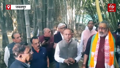 जबलपुर की बम्बू नर्सरी पहुंचे गिरीराज सिंह, बोले: 'लालू की प्राइवेट लिमिटेड कंपनी के टूटे सारे तिलिस्म'