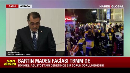 Bakan Dönmez'den Meclis'te Bartın maden faciası bilgilendirmesi: Sorumlu kimse ortaya çıkartılacak