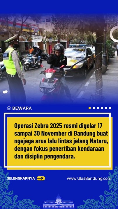 Operasi Zebra 2025 Digelar di Bandung Menjelang Nataru
