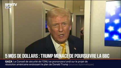 "Entre un et cinq milliards de dollars": Donald Trump assure vouloir poursuivre la BBC