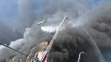 충남 천안 물류센터 화재...'농작물 피해' 주의 당부 / YTN