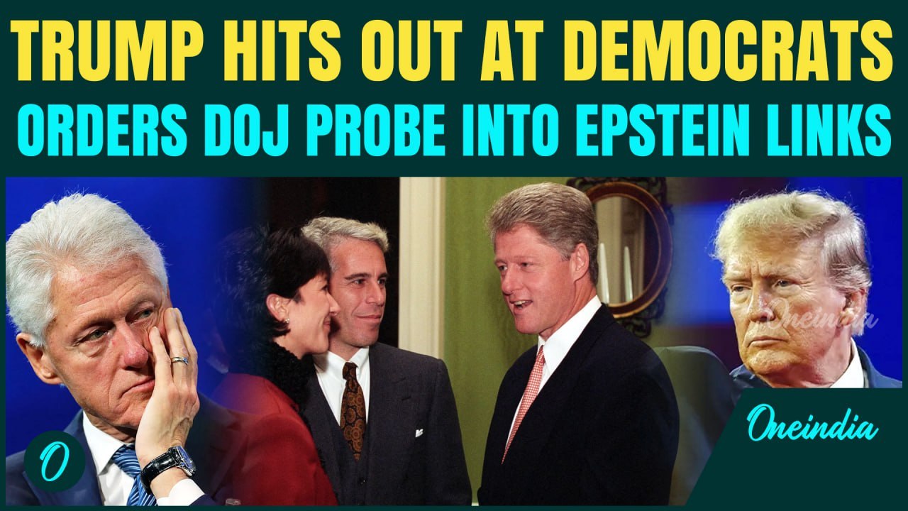 Trump Goes After Democrats | DOJ Probes Epstein links with Ex-President Clinton ahead of Key Vote