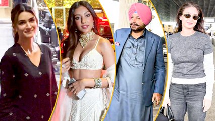 Celebs In A Row! Kriti Sanon, Navjot Singh Sidhu, Dhvani & Others Make Stylish Departure From Mumbai