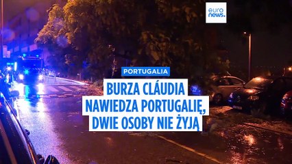 Burza Cláudia nawiedza Portugalię, dwie osoby nie żyją