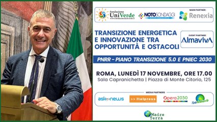 Madre Terra - Transizione energetica e innovazione: 17/11 convegno a Roma