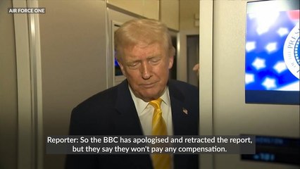 Trump says he will take legal action against the BBC over edited speech