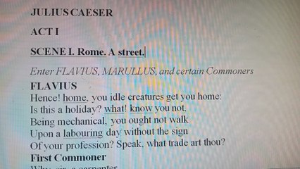 JULIUS CAESAR, ACT - I, SCENE - I, Line No - 1 to 15 explained