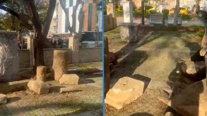 Altyapı çalışmasında bin yıllık sürpriz: Erdek’te Bizans sütunları bulundu