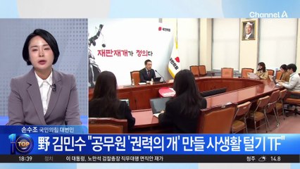 野 김민수 “공무원 ‘권력의 개’ 만들 사생활 털기 TF”