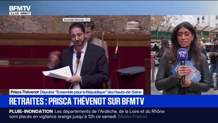 Retraites: "Les Français veulent un système universel, les mêmes droits pour tout le monde (...) avec une dose de capitalisation", affirme Prisca Thévenot (Ensemble)