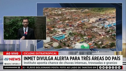 Ciclone extratropical: Inmet divulga alerta para três regiões do país