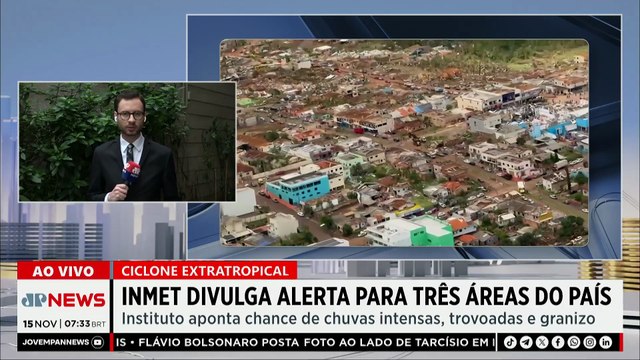Ciclone extratropical: Inmet divulga alerta para três regiões do país