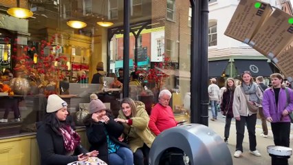 this is crazy falling boxes on people prank