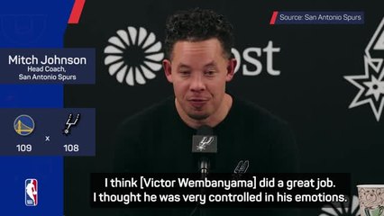 Johnson praises Wembanyama's calm in loss to the Warriors