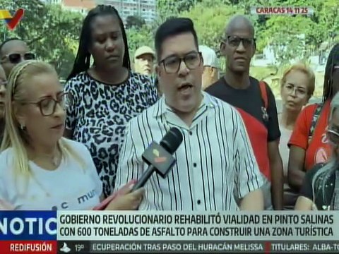 Gobierno de Caracas ejecuta labores de asfaltado y rehabilitación de vialidad en Pinto Salinas