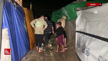 Filistinliler yağmur ve fırtınayla da mücadele ediyor