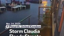 Storm Claudia Floods Streets In Wales