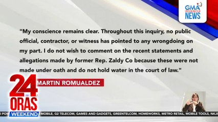 Rep. Romualdez, ayaw nang magkomento sa mga pahayag ni Co | 24 Oras Weekend