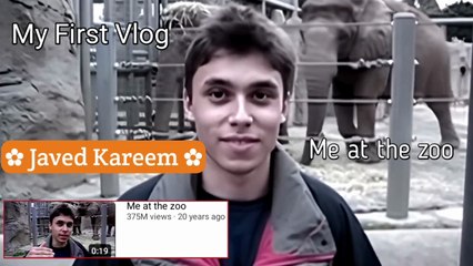 first video on youtube | jawed kareem first vlog, me at the zoo