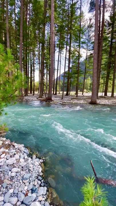 Stunning River & Mountain View | Pure Nature Soundscape for Relaxation