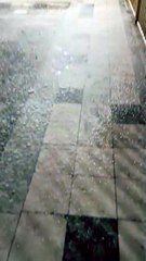 Beautiful Snowy Night: Cozy Winter View from Balcony | Heavy Snowfall Time-lapse