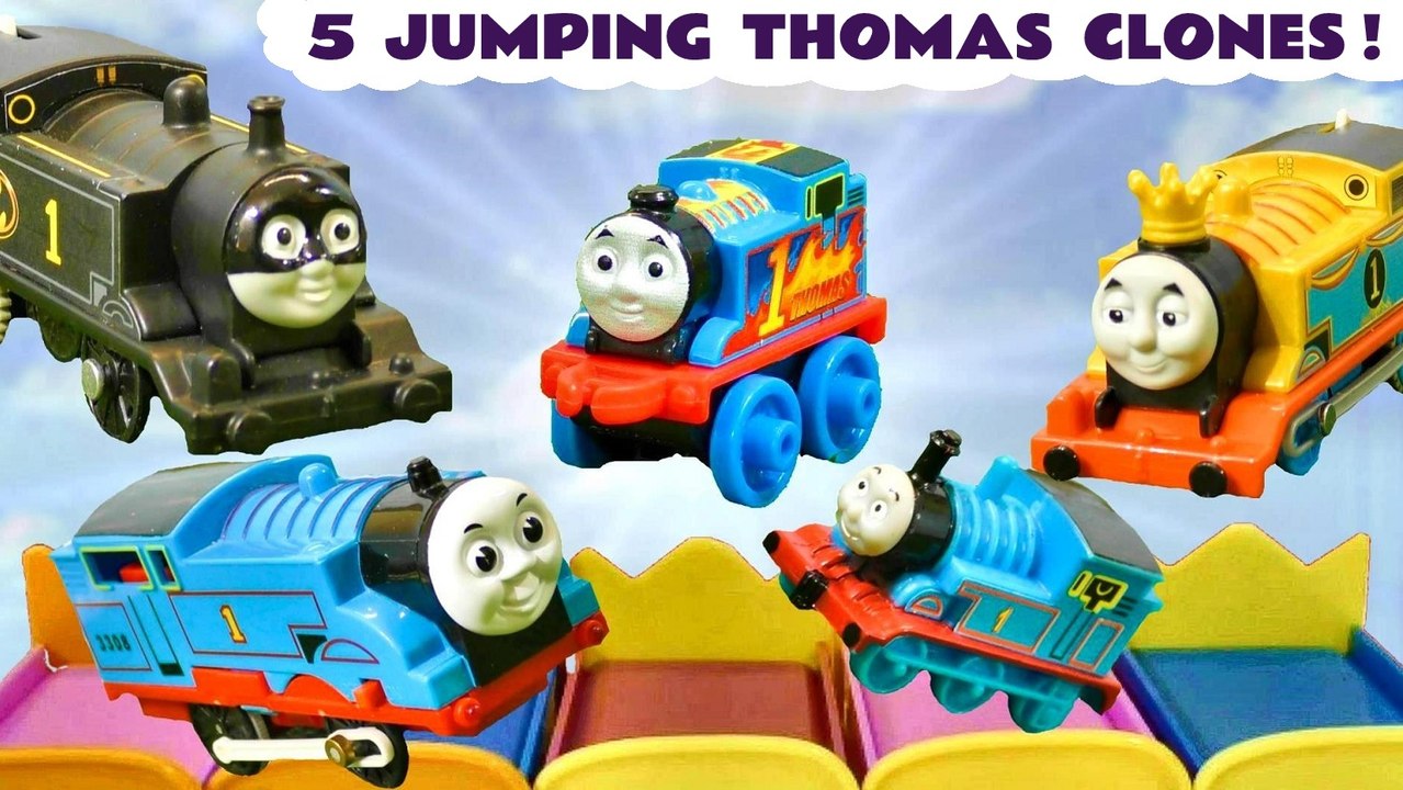 5 Thomas Train clones having fun Jumping on the Bed